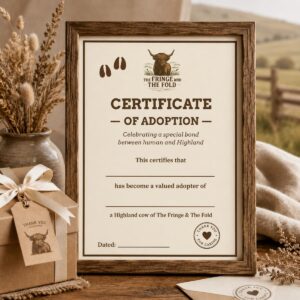 Highland Cow Adoption Certificate